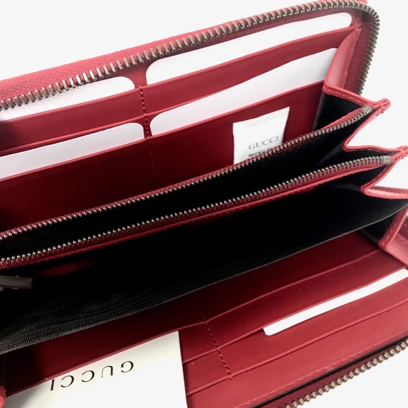 NWT Gucci Women’s Canvas GG Logo Wallet w/ Cherry - Picture 6 of 8